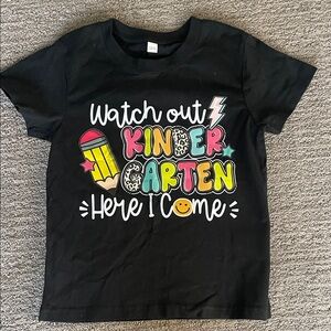 Black Kids T-Shirt - Kindergarten Design